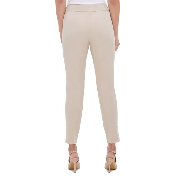 CALVIN KLEIN Mid-Rise Skinny Fit Ankle Pants in Latte - NWT - Size 4 - Picture 2 of 3
